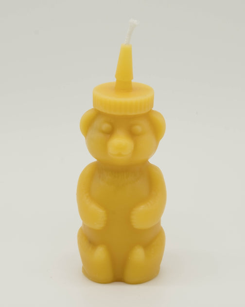Honey Bear Beeswax Candle The Snohomish Bee Company