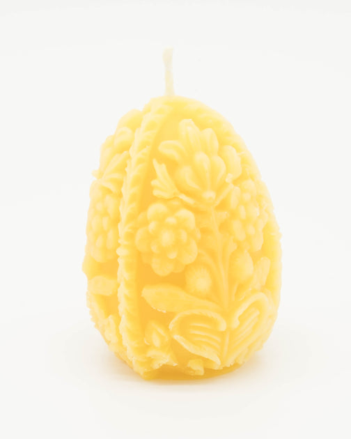 Decorative Egg Beeswax Candle The Snohomish Bee Company