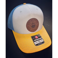 White/ Columbia Blue/ Yellow SnapBack Trucker Hat