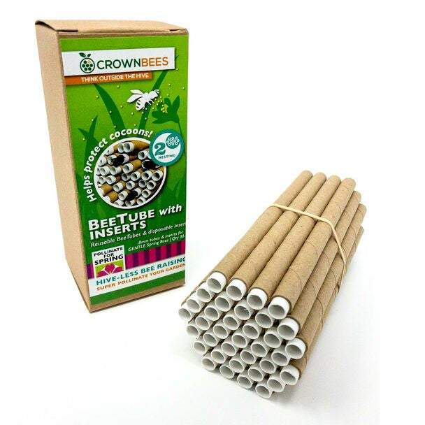 Spring Cardboard BeeTubes and Inserts for Mason Bees - 8mm