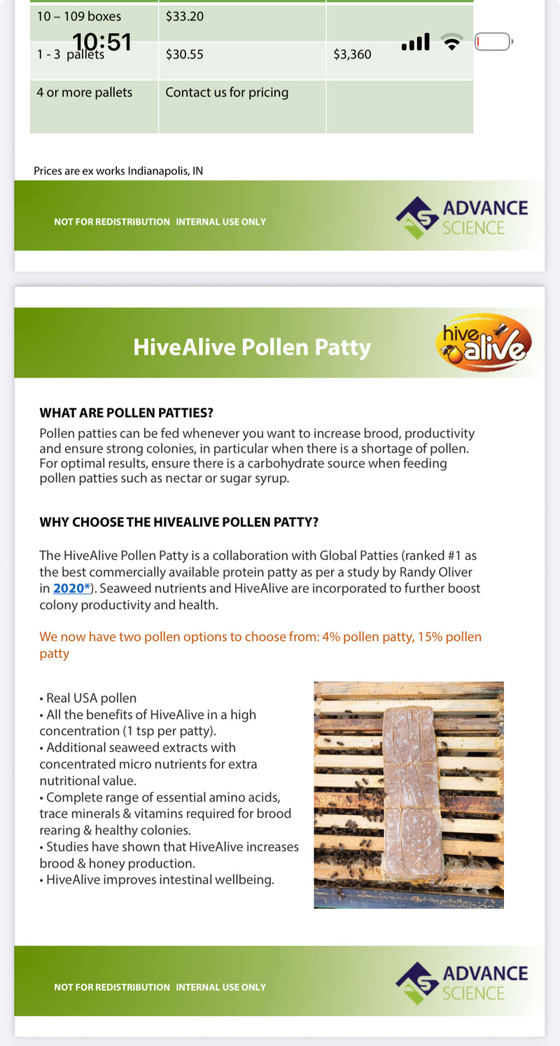 Global Pollen Patty (15% real pollen)