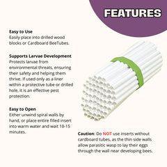 Spring Inserts for Mason Bees – 8mm 50 ct