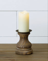 Vintage wooden candle holder