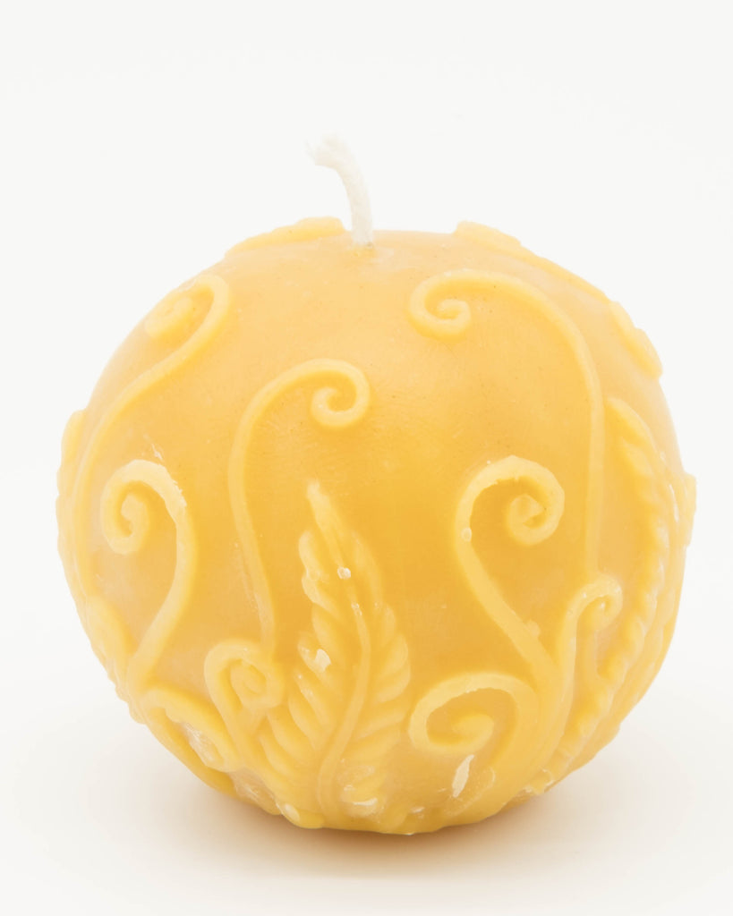 Decorative Ball Beeswax Candle The Snohomish Bee Company