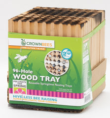 Crown Bees Wooden Nesting Block